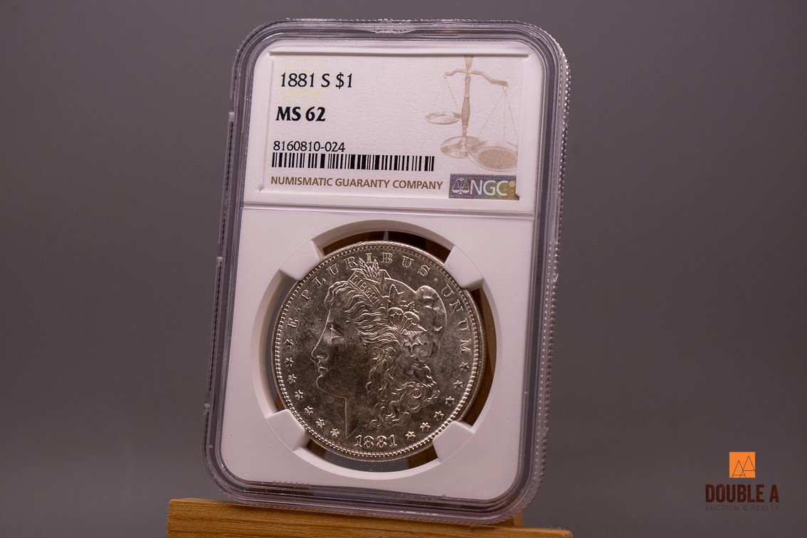 1881-S Morgan Silver Dollar – NGC MS62 – Cert. 8160810-024