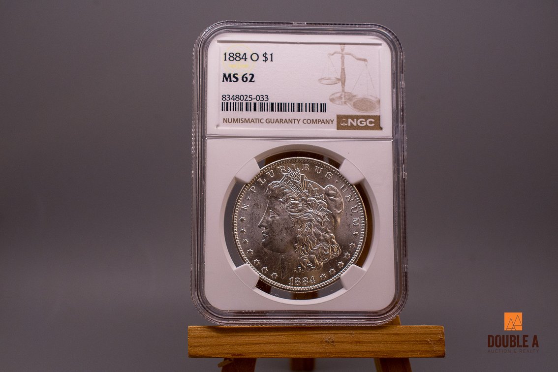 1884-O Morgan Silver Dollar – NGC MS62 – Cert. 8348025-033