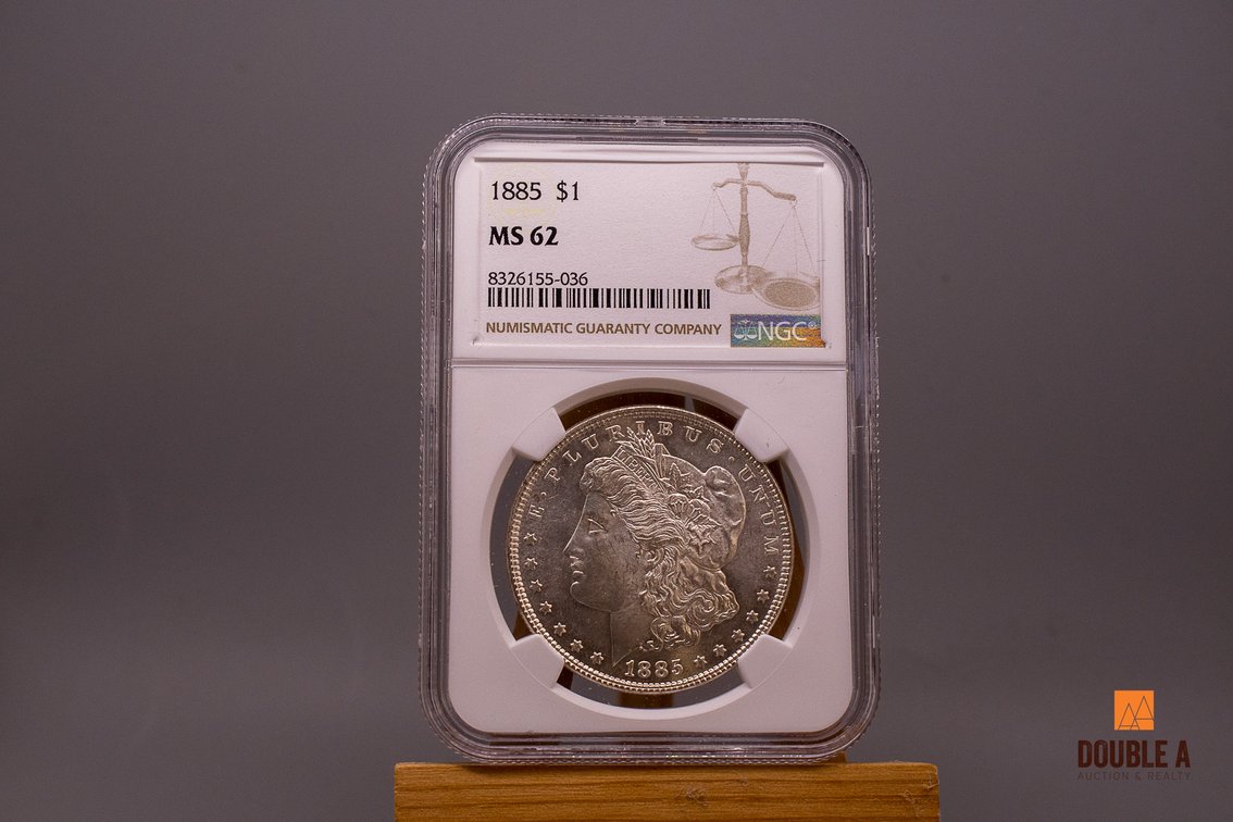 1885 Morgan Silver Dollar – NGC MS62 – Philadelphia Mint