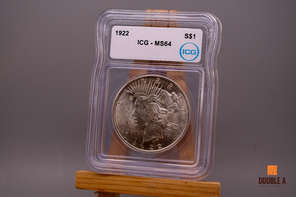 1922 Peace Silver Dollar – ICG MS64 – Philadelphia Mint