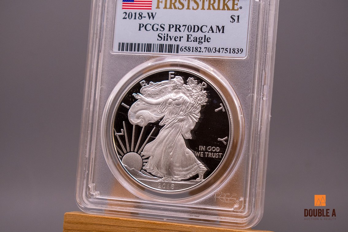 2018-W Proof American Silver Eagle $1 – PCGS PR70DCAM First Strike – 1 Oz. Silver