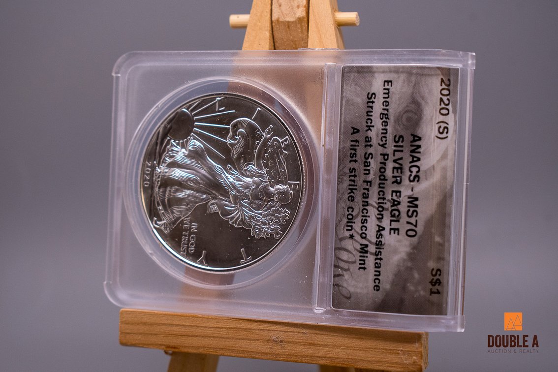2020-(S) American Silver Eagle – ANACS MS70 – San Francisco Emergency Production
