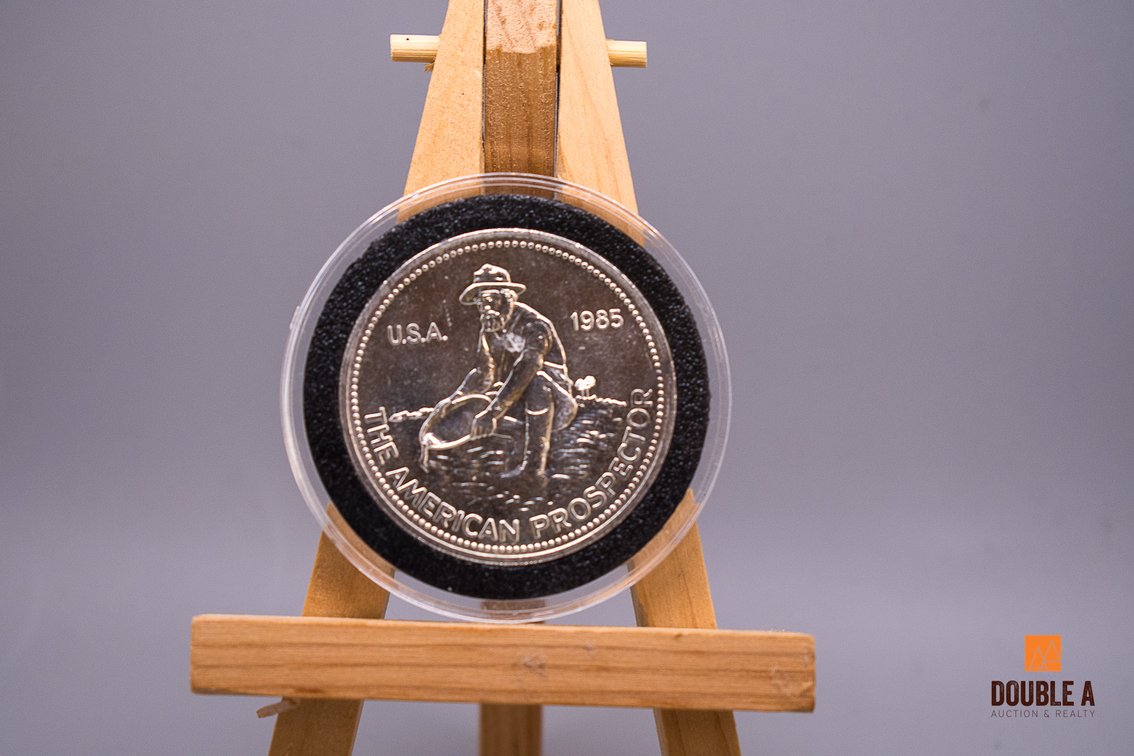 1985 Engelhard American Prospector Eagle Reverse 1 Oz .999+ Fine Silver Round