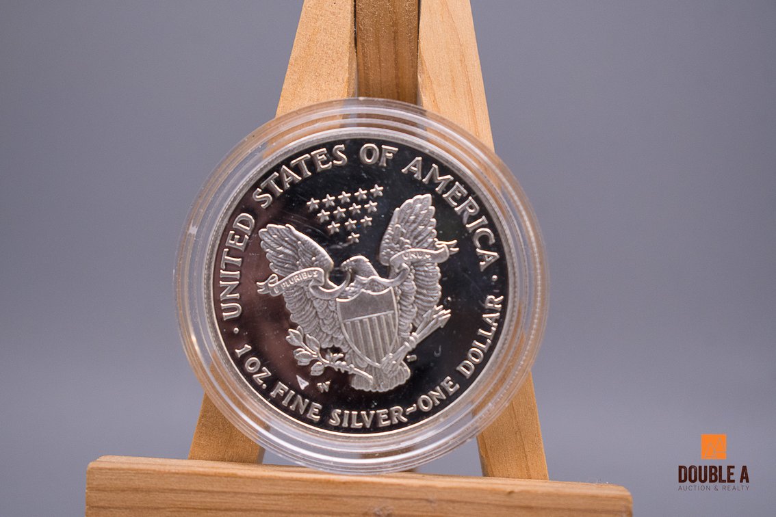 2007-W Proof American Silver Eagle – 1 Troy Oz .999 Fine Silver in Capsule