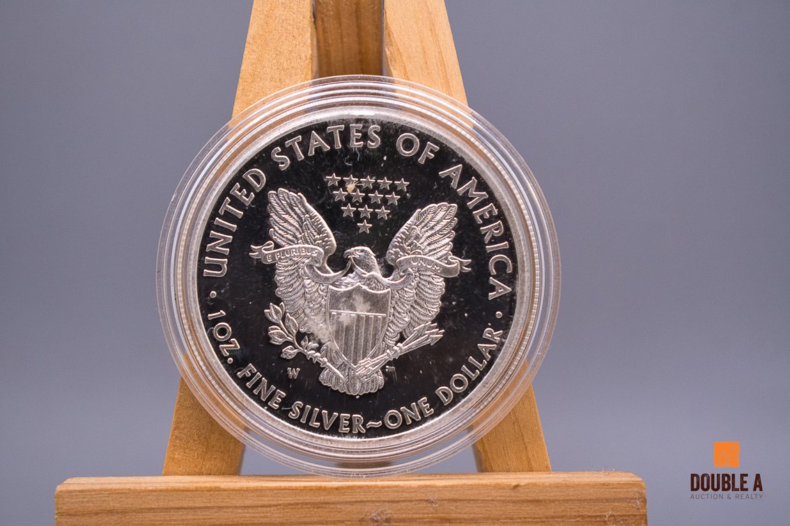 2015-W Proof American Silver Eagle – 1 Troy Oz .999 Fine Silver in Capsule