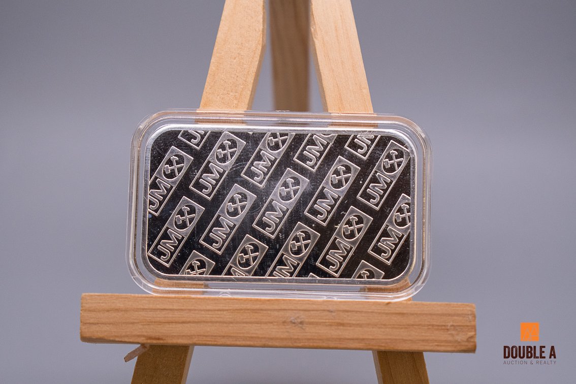 Johnson Matthey 1 Troy Oz .999 Fine Silver Bar – Serial No. A803613
