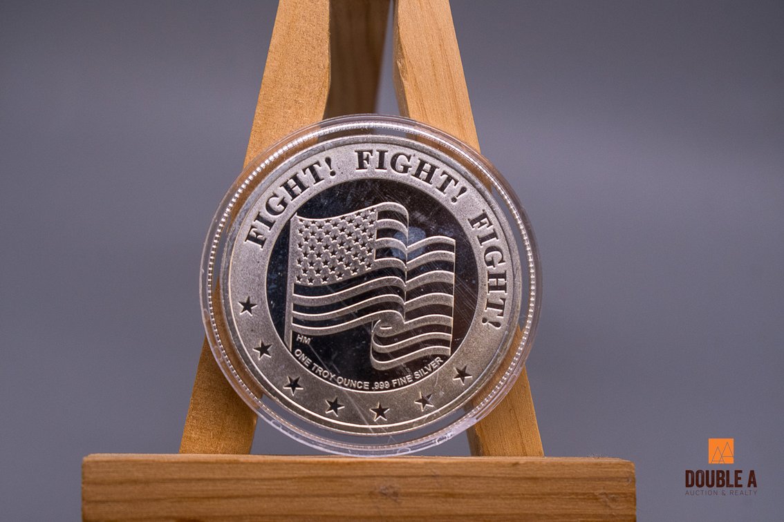 Donald J. Trump July 13, 2024 “Fight! Fight! Fight!” Colorized 1 oz .999 Silver Round – Highland Mint