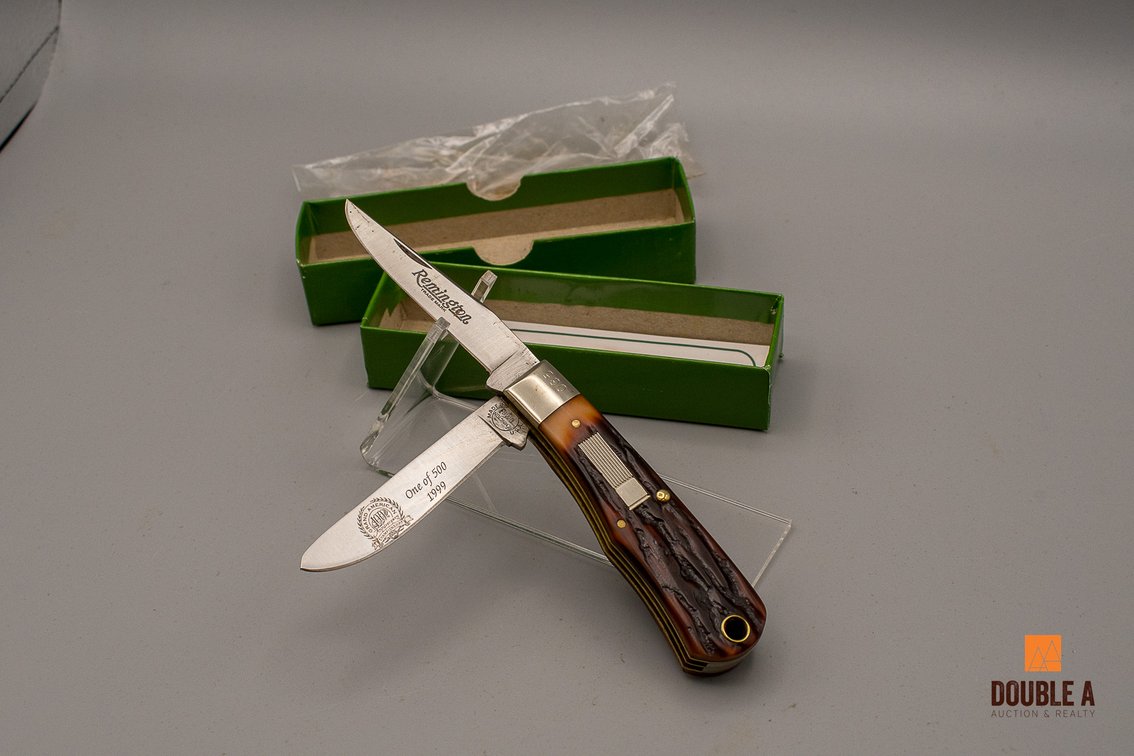1999 Remington R1177 "One of 500" ATA Anniversary Mini-Trapper Knife #065 w/ Box
