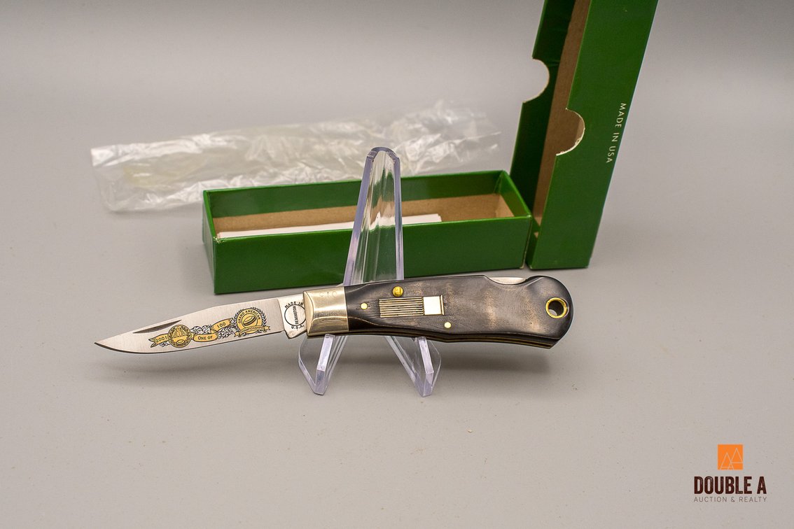 2001 Remington R1306 "One of 100" ATA Anniversary Lockback Knife #015 w/ Box