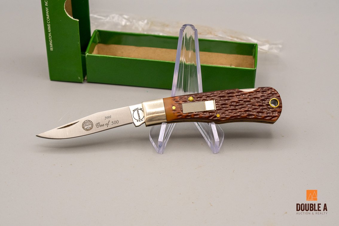 2001 Remington R1306 "One of 500" ATA Anniversary Lockback Knife #015 w/ Box