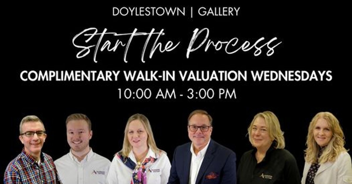 Image for Walk-In Wednesdays at Doylestown | Complimentary Valuations | 10:00 AM – 3:00 PM
