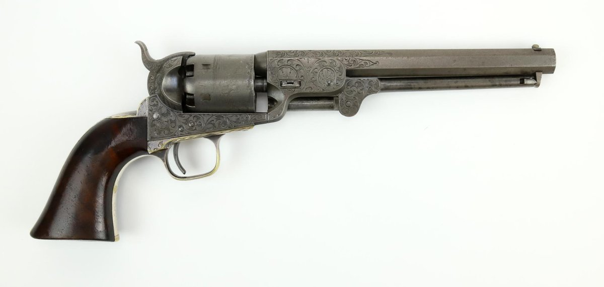 Presentation Colt Model 1851 Navy Revolver Presented to Captain Joseph Ellis of the 19th/72nd Pennsylvania Infantry - Gustave Young Engraved.