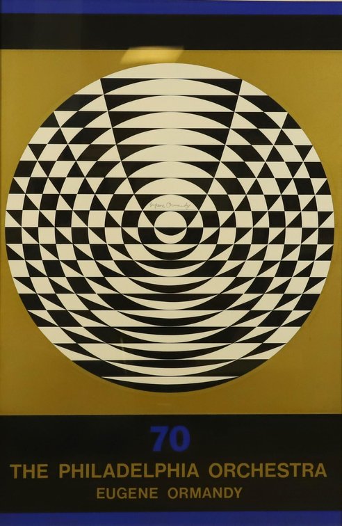 Philadelphia Orchestra Poster, signed by Eugene Ormandy
