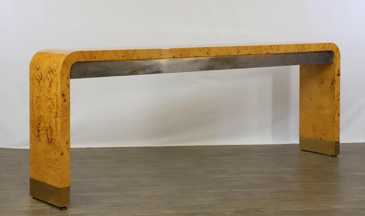 Vladimir Kagan Burl Maple Sofa Table
