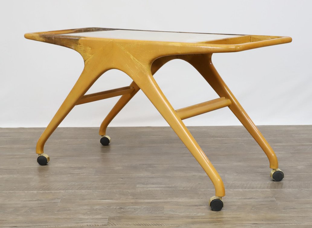Attributed to Vladimir Kagan Marble Top Cart 