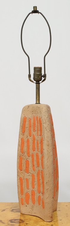 Painted Earthenware Table Lamp