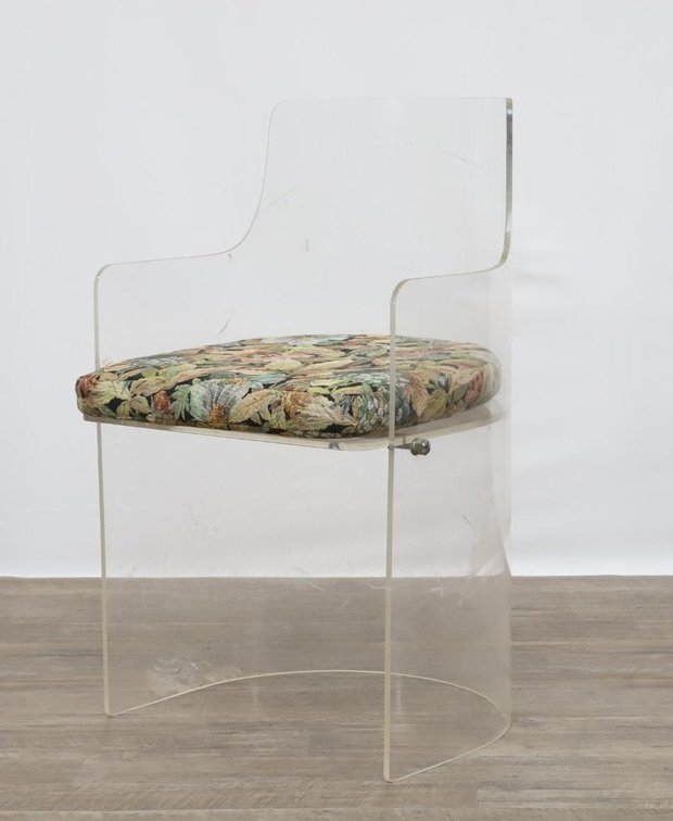 Lucite Barrel Chair