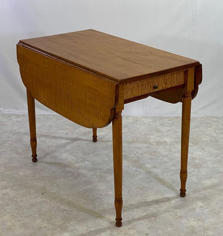 Tiger Maple Drop Leaf Table