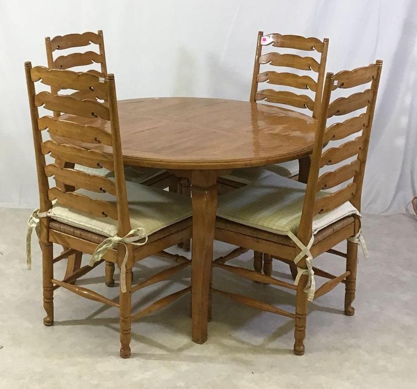 Bleached Walnut Table & Chairs