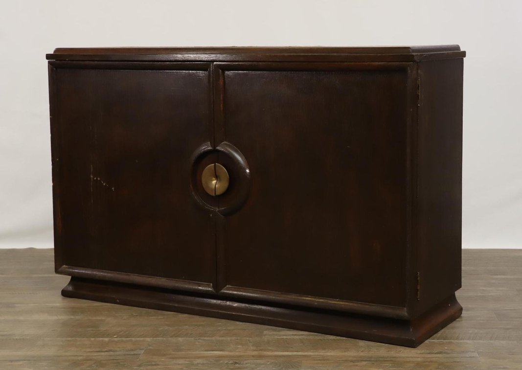 Brown Wash Painted Side Cabinet