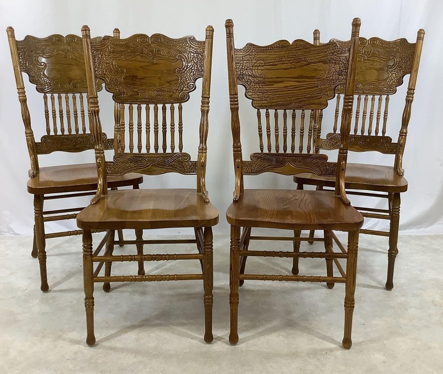 Set of Press Back Chairs