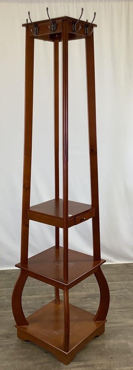 Coat Rack with Shelves