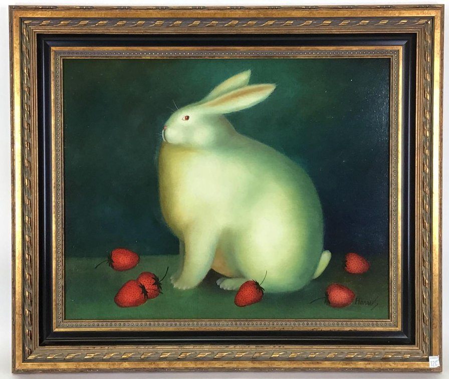 Decorative Oil on Canvas (20th c)