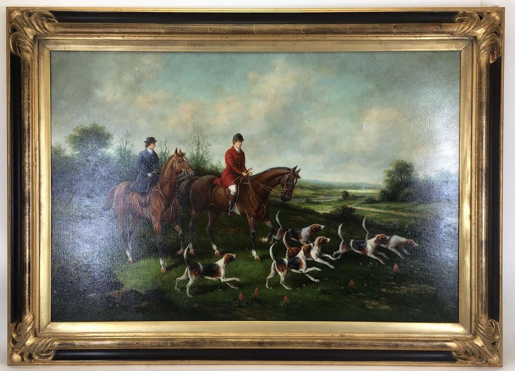 Decorative Oil on Canvas (20th c)