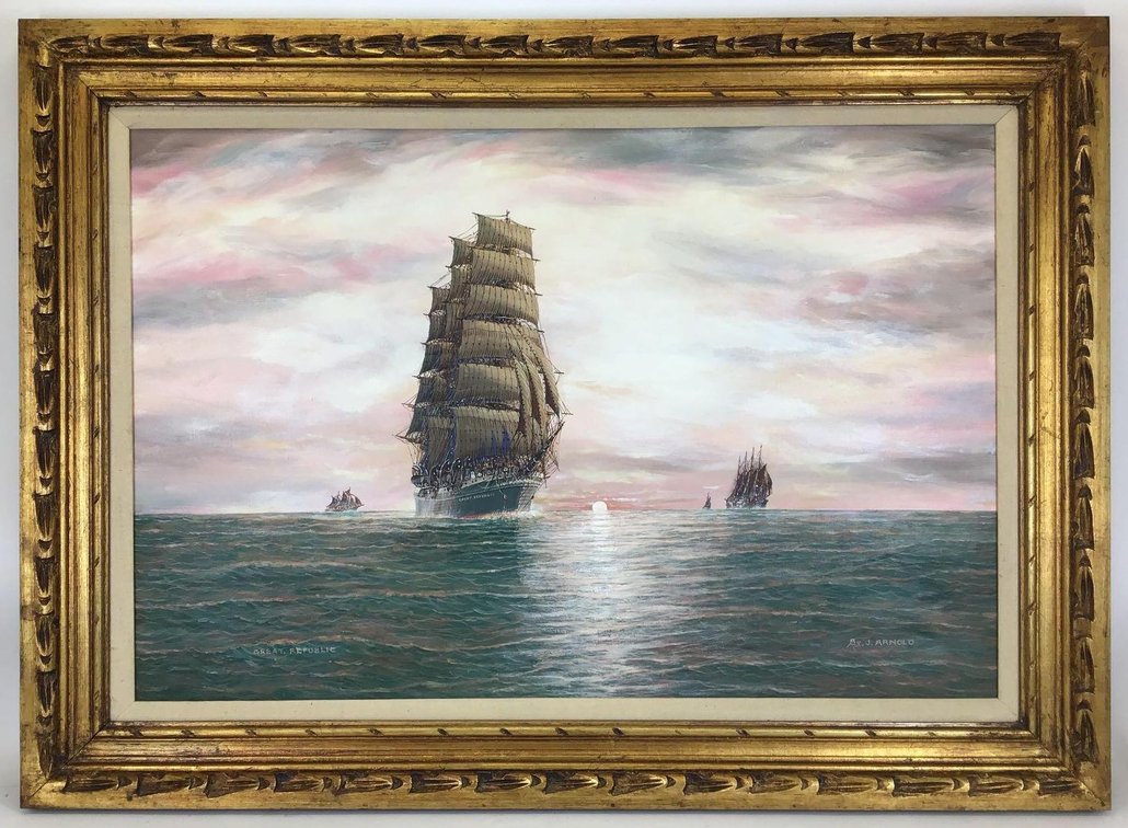 Decorative Oil on Canvas (20th c)
