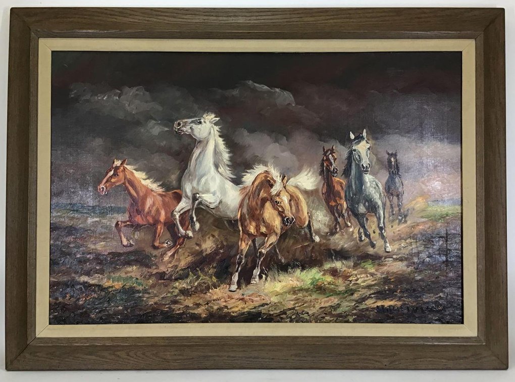 Decorative Oil on Canvas (20th c)