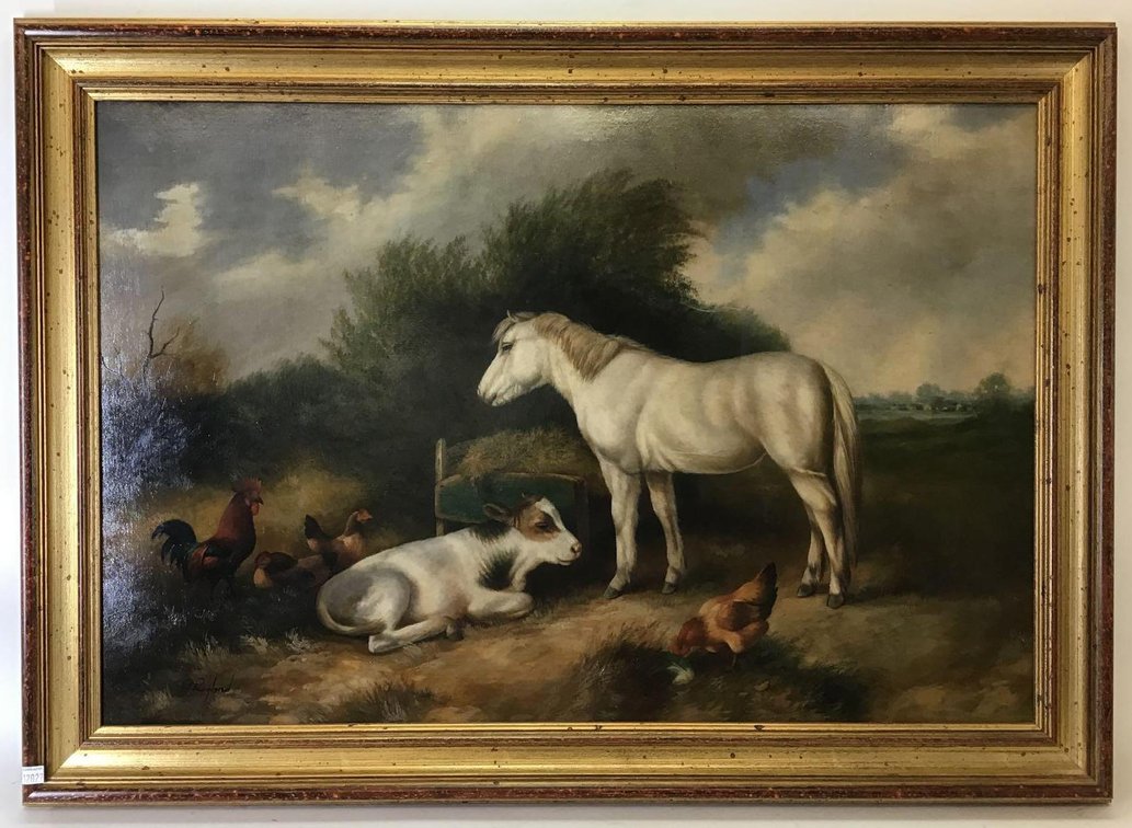 Decorative Oil on Canvas (20th c)