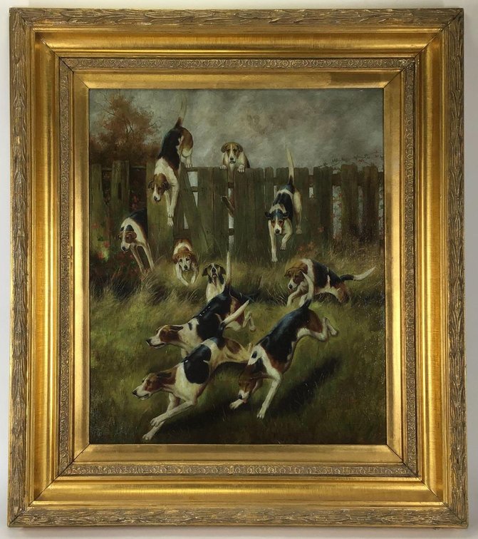 Decorative Oil on Canvas (20th c)