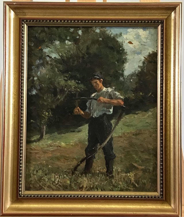 Oil on Panel, signed 