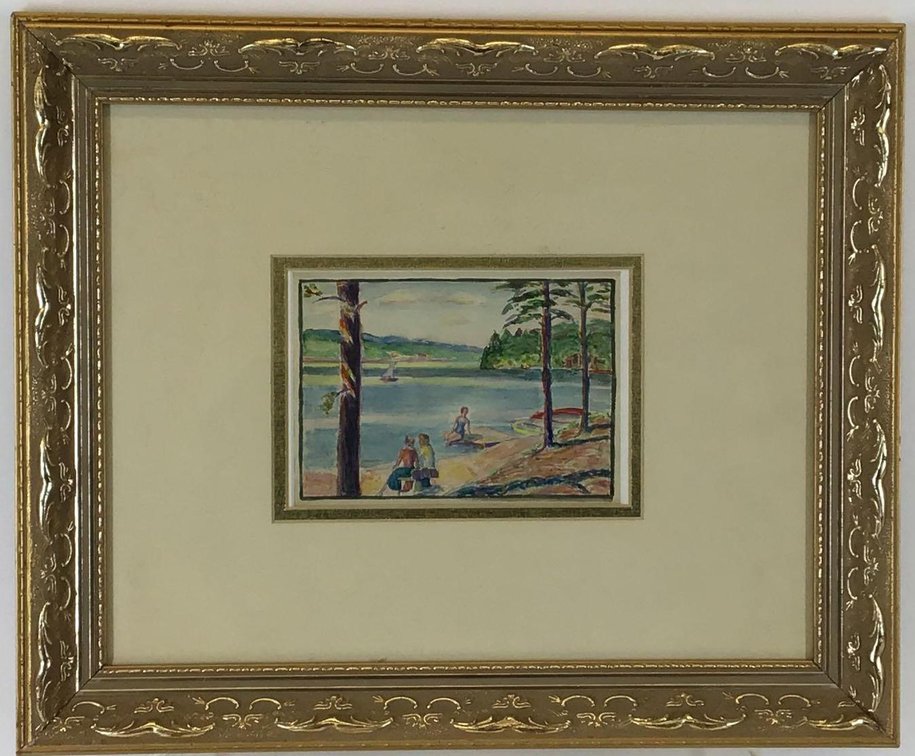 Watercolor, signed