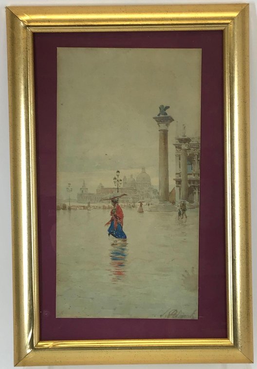 Watercolor, signed
