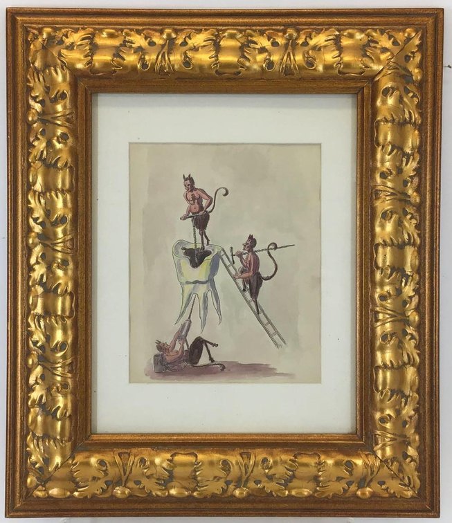 Watercolor, signed