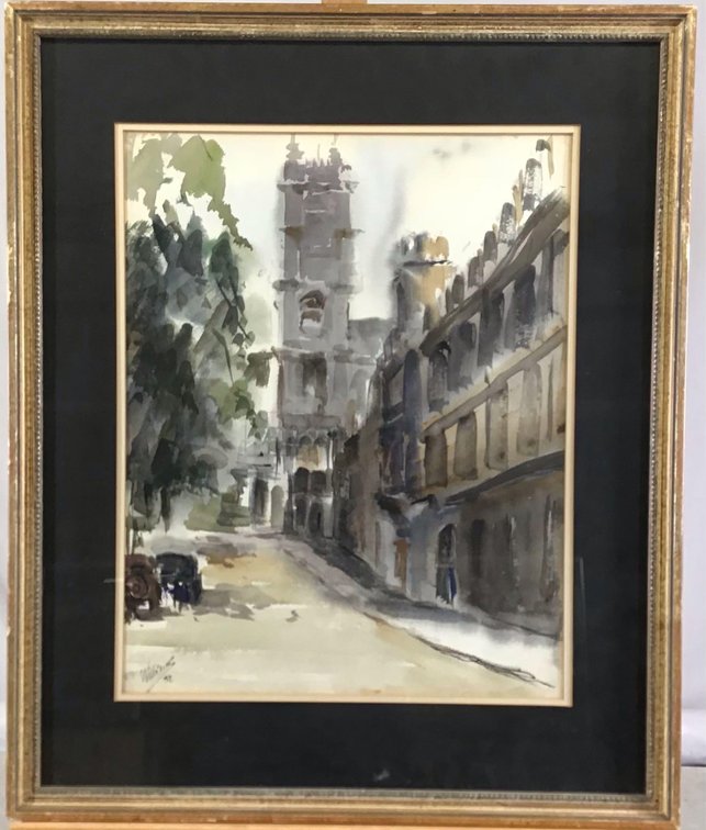 Watercolor, signed