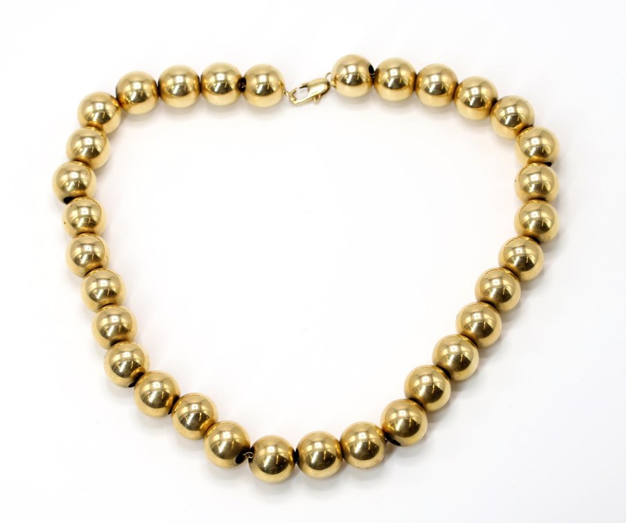 14KY Gold Bead Necklace