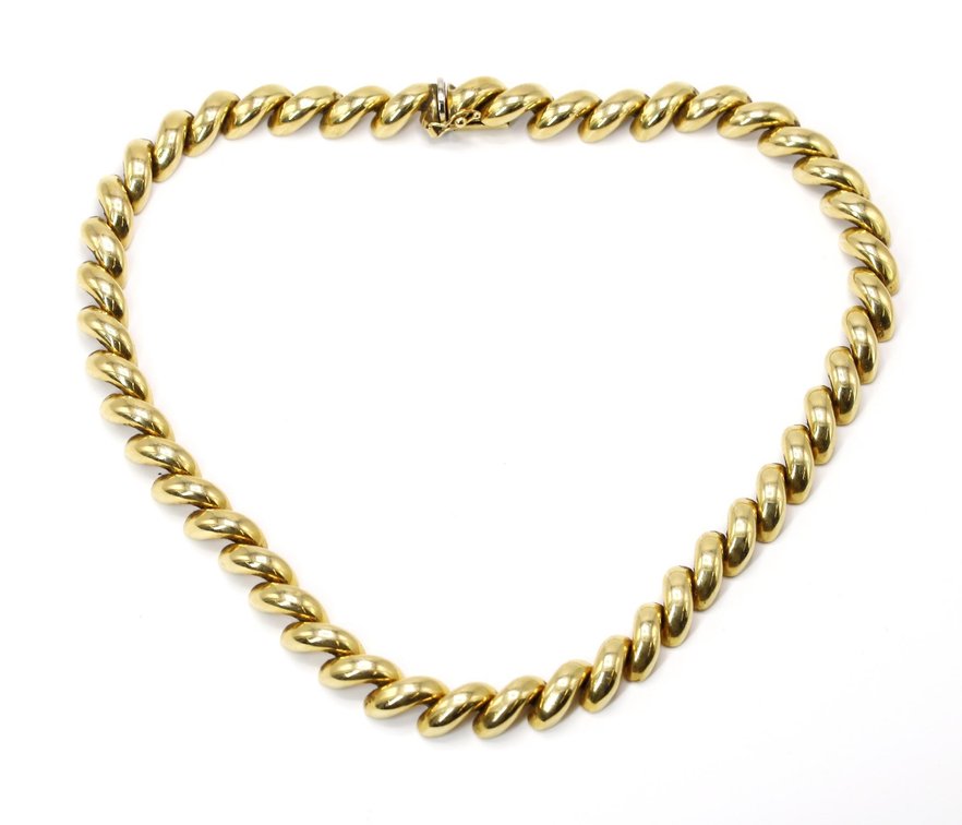 14KY Gold Italian San Marco Necklace