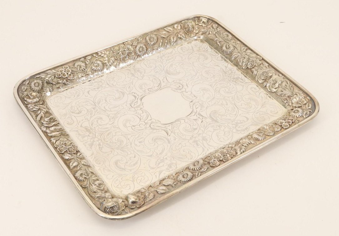 S. Kirk & Son, Co. Sterling Silver Repousse Tray