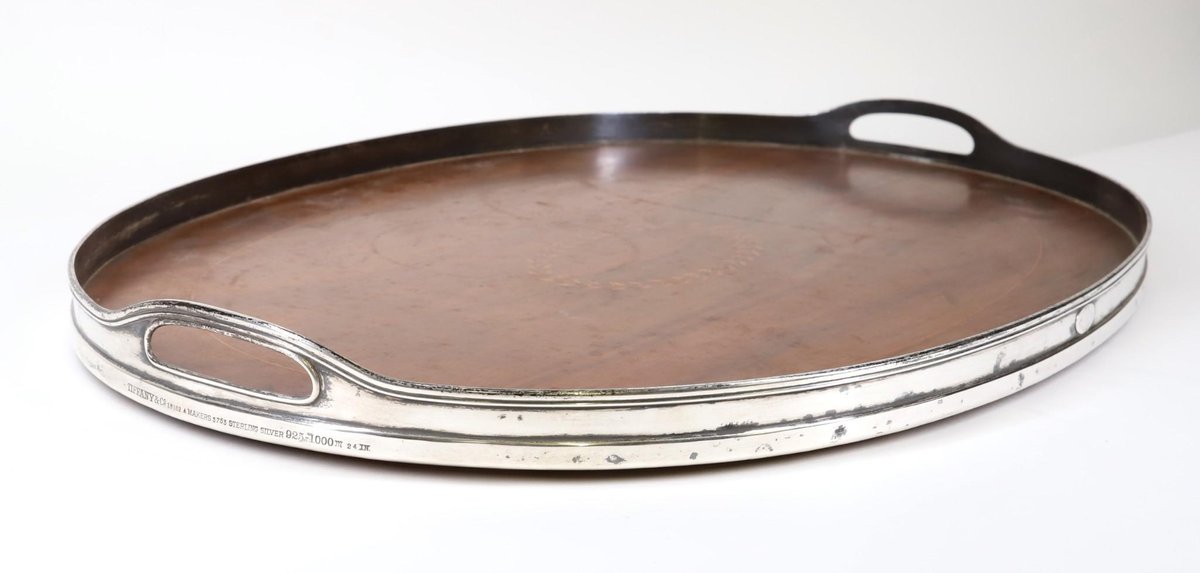 Tiffany & Co. Sterling Silver  Inlaid Serving Tray