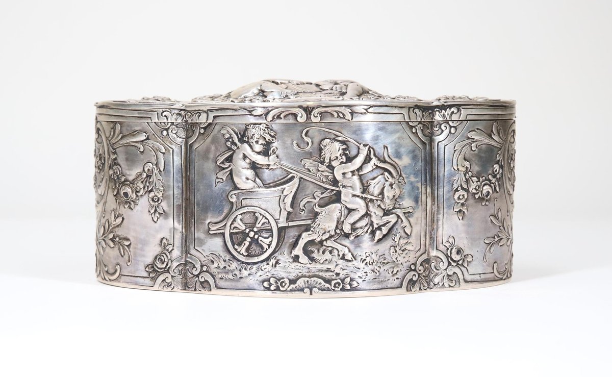 German .800 Silver Covered Box