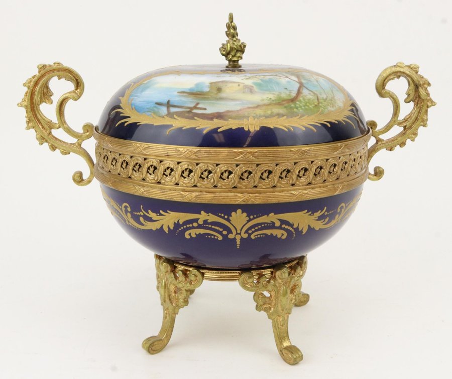 Sevres Porcelain Potpourri Bowl