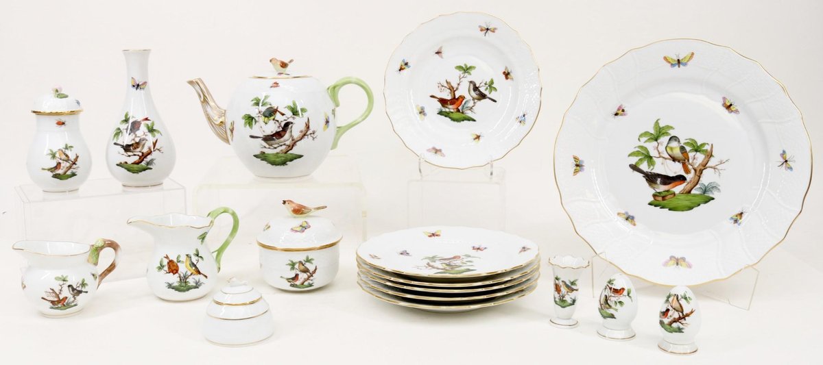 Herend Porcelain Tea Service with Extras