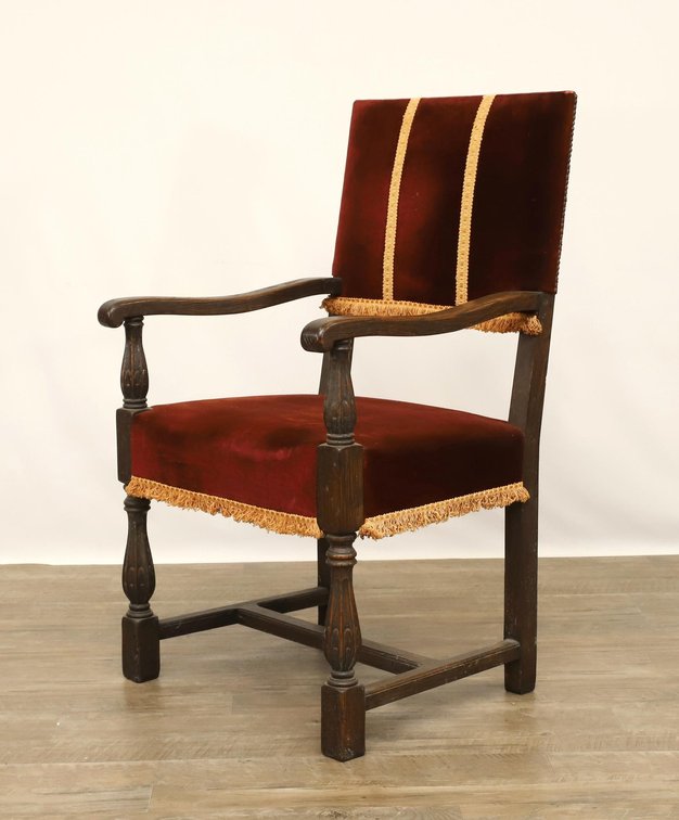 19th c. Continental Oak Arm Chair