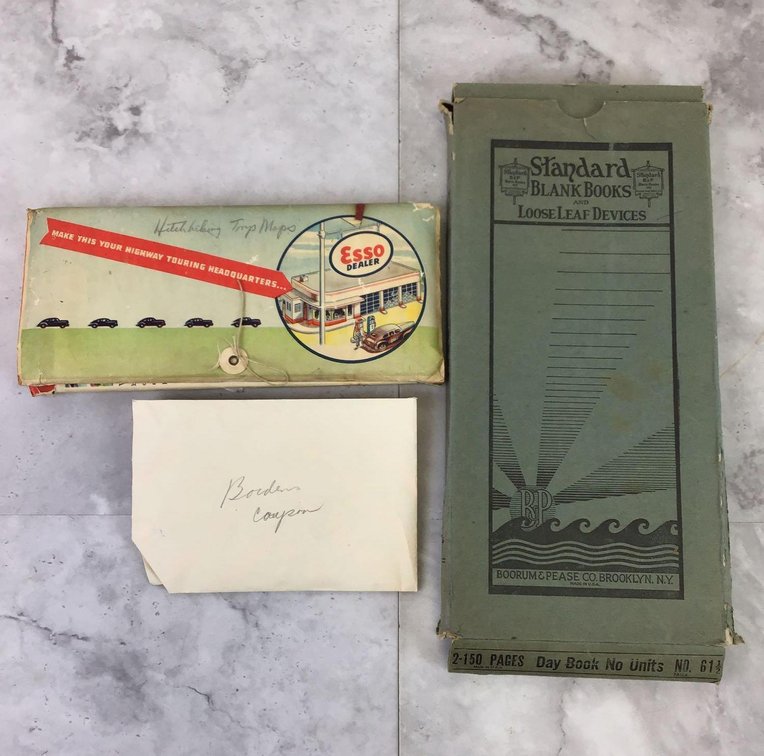 Esso Touring Service Maps & Standard Account Book & Borden Coupons