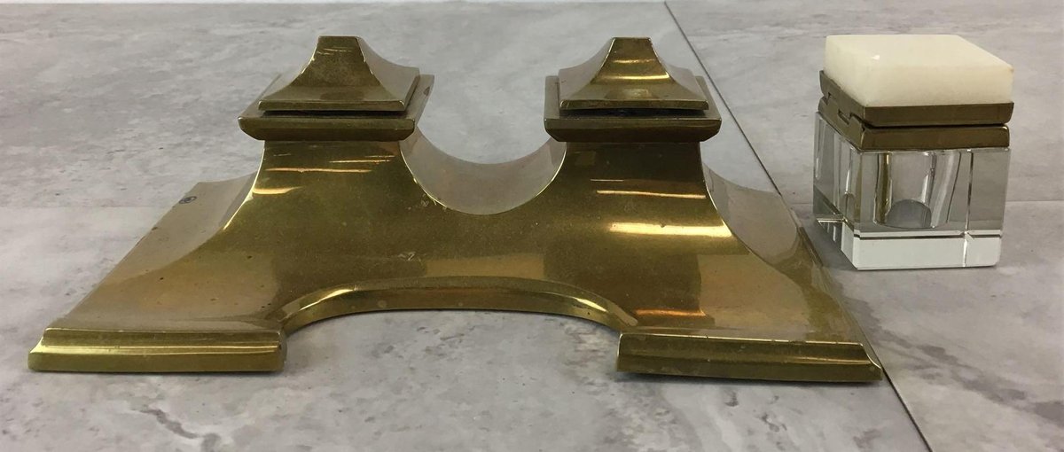 Brass Inkwell