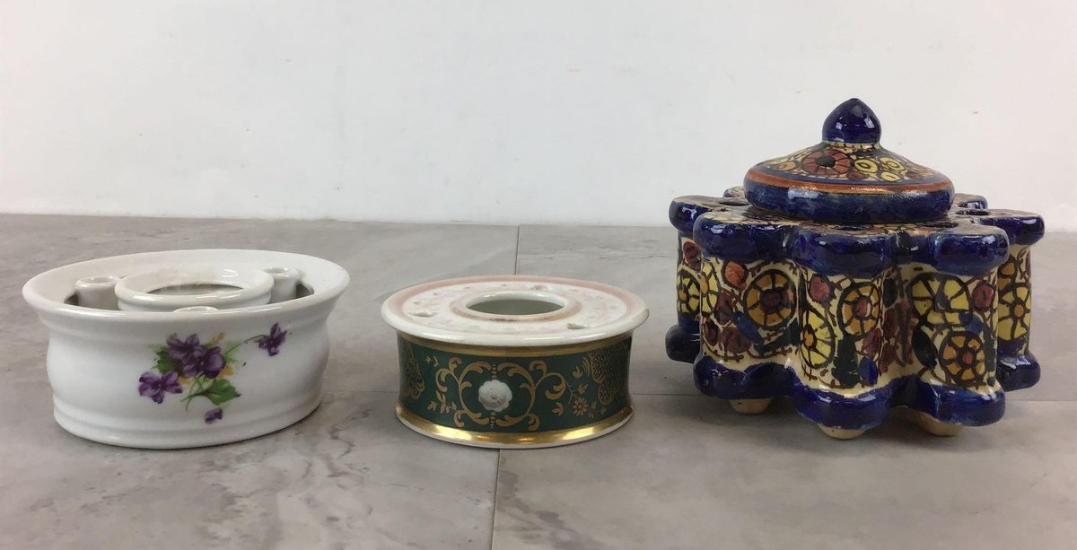 Porcelain & Pottery Inkwells