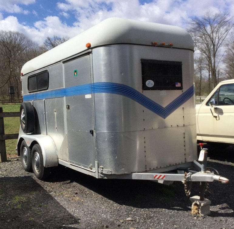 Image for Alderfer Online - Colmar, PA Auction 5-13-19 | Horse Farm Featuring Cotner Horse Trailer, Ford 4500 Backhoe, Antique Horse Buggy, Horse Equipment & Leather Saddles, Wrightsville Dinner Bell, Antique Plow, Baldwin Ice Chest, And Much More!