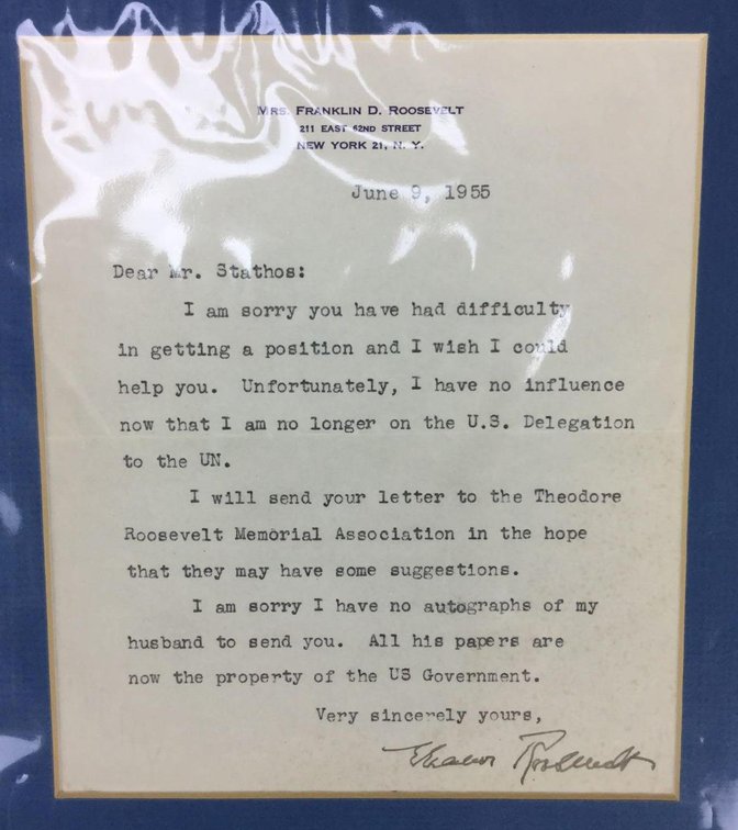 Eleanor Roosevelt Autograph